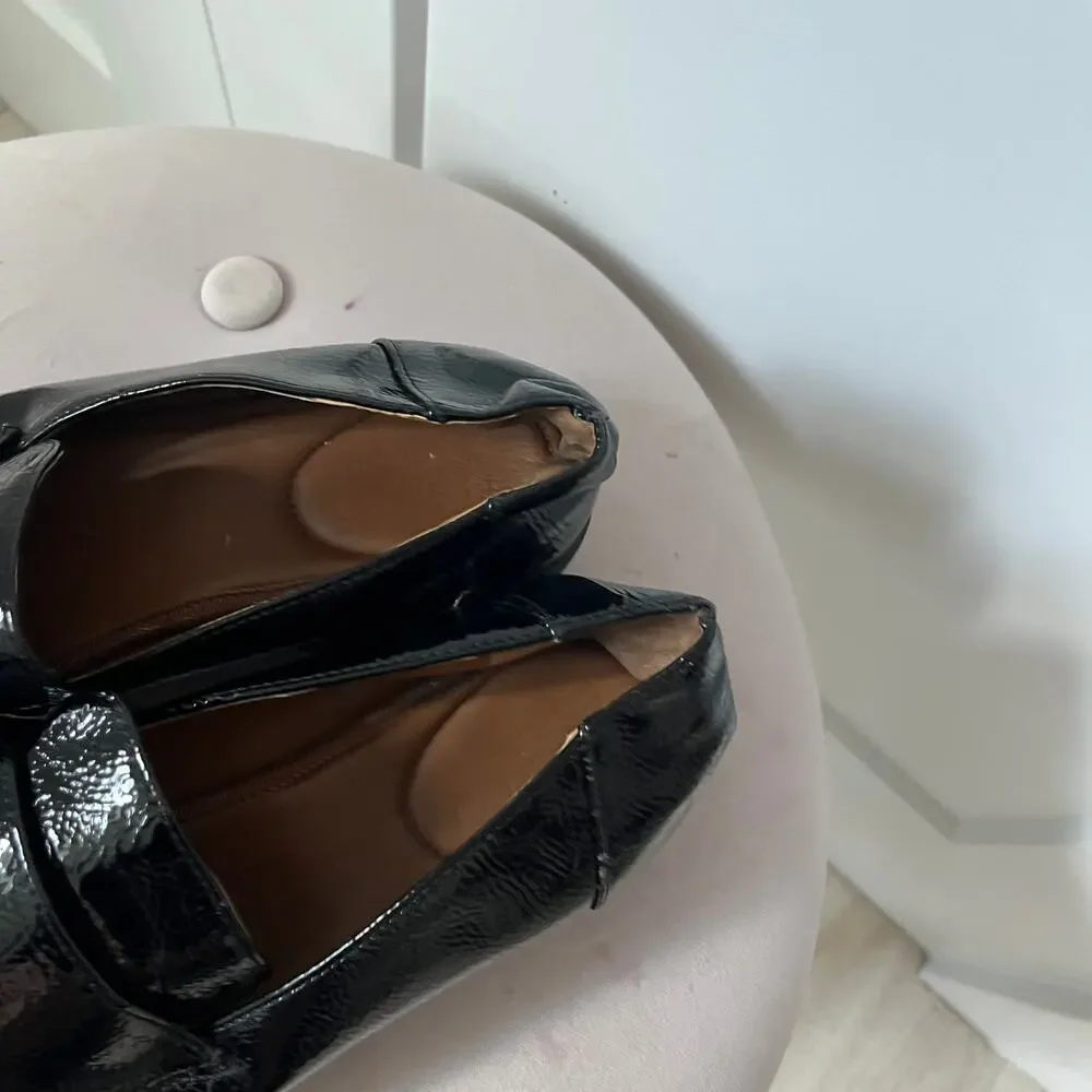 Franco Sarto Brindy Black Platform Loafers Size 9